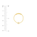 3pt Diamond Bezel Chain Ring with Sizing Bar