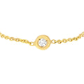 3pt Diamond Bezel Chain Ring with Sizing Bar