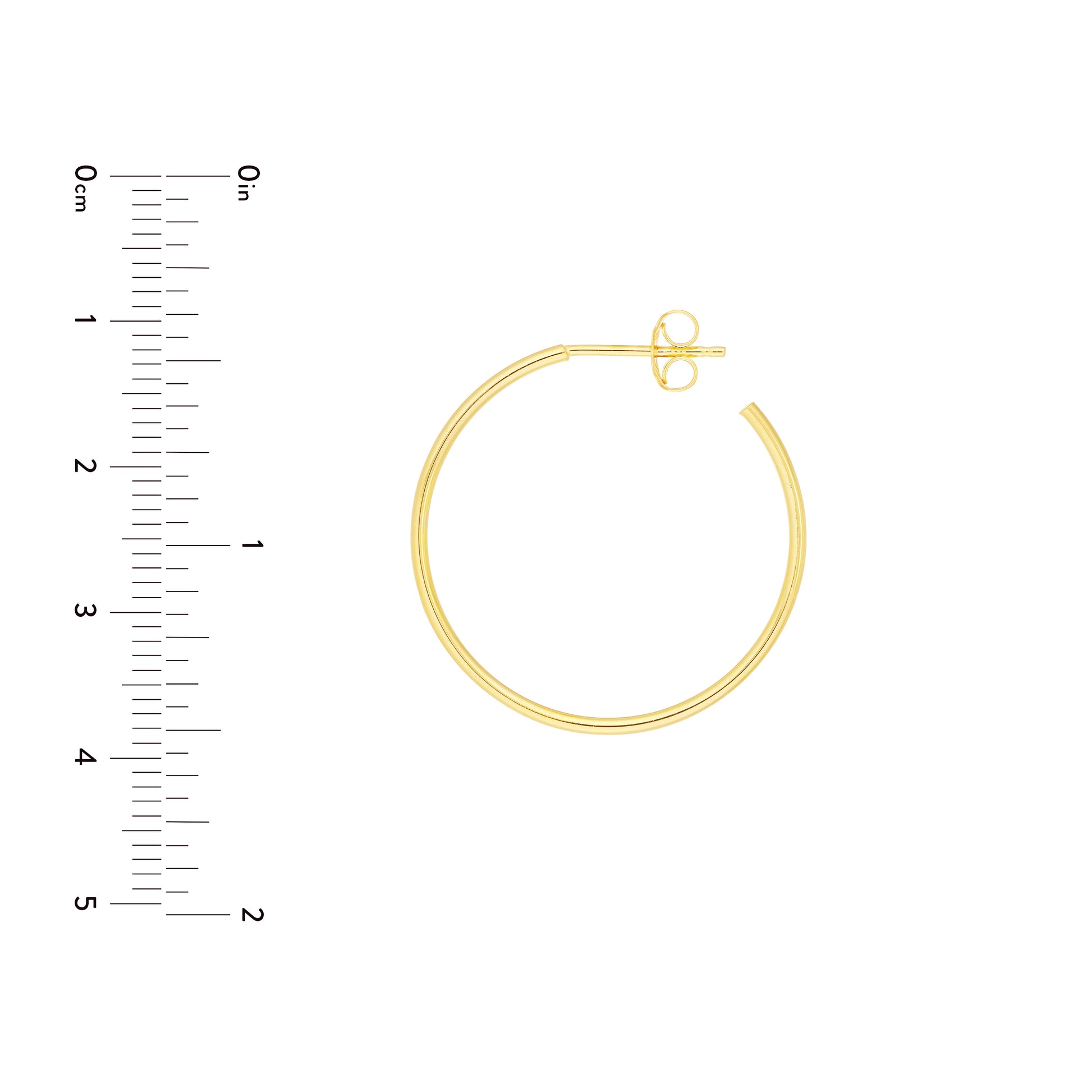 25mm x 1.2mm Hoop Post Earrings