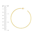60mm x 1.2mm Hoop Post Earrings