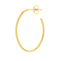 28mm x 19.5mm Oval Post Hoop Earrings