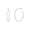 28mm x 19.5mm Oval Post Hoop Earrings