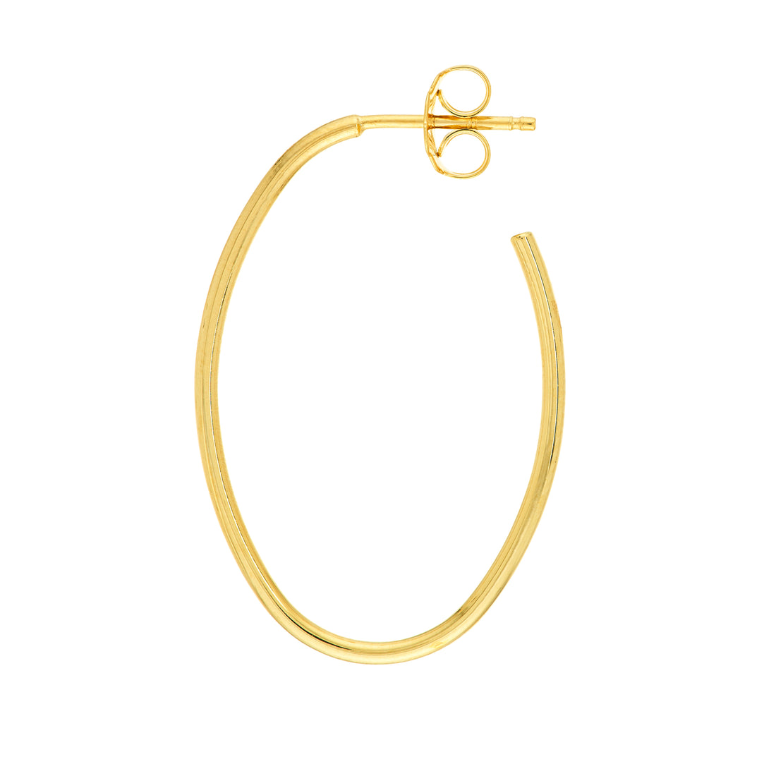 28mm x 19.5mm Oval Post Hoop Earrings