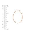 41.50mm x 31.50mm Thin Oval Post Hoop Earrings