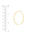 41.50mm x 31.50mm Thin Oval Post Hoop Earrings