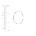 41.50mm x 31.50mm Thin Oval Post Hoop Earrings