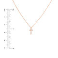 Diamond Mini Cross Adjustable Necklace