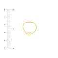 Mini Heart Ring on Chain with Sizing Bar