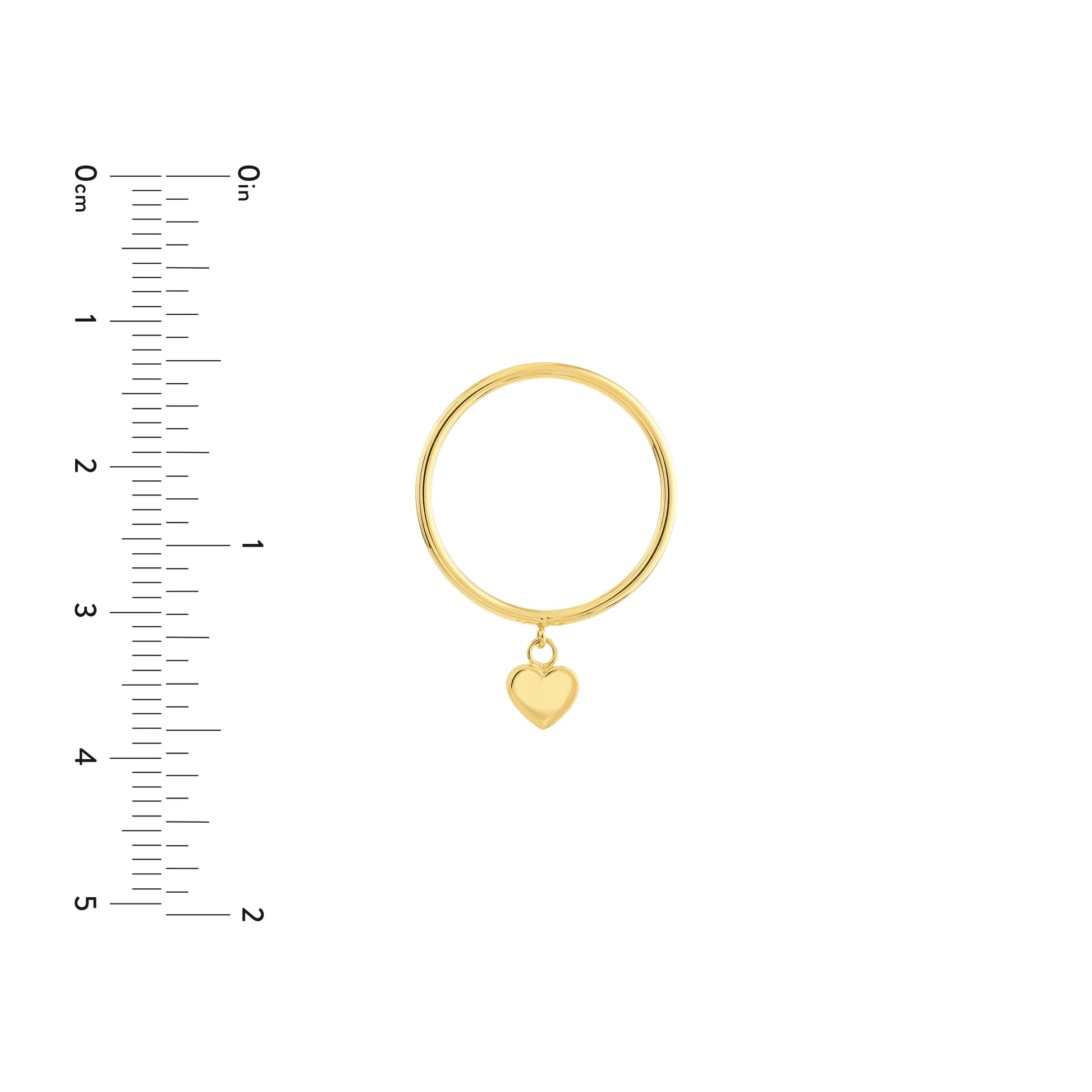 Dangle Heart Wire Ring