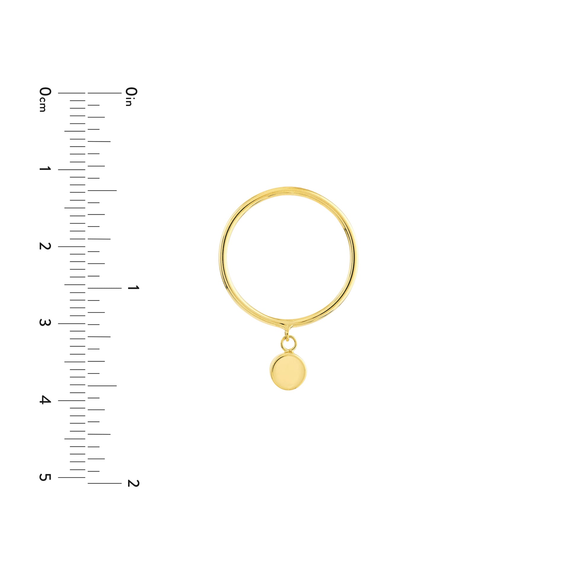 Dangle Disc Wire Ring