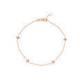 Diamond Star Bezels and Beads Bracelet