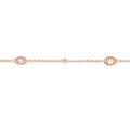Diamond Marquise Bezels and Beads Bracelet