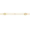 Diamond Marquise Bezels and Beads Bracelet