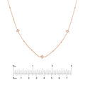 Diamond Star Bezels and Beads Necklace