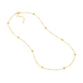 Diamond Star Bezels and Beads Necklace