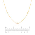 Diamond Star Bezels and Beads Necklace