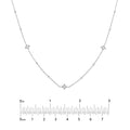 Diamond Star Bezels and Beads Necklace