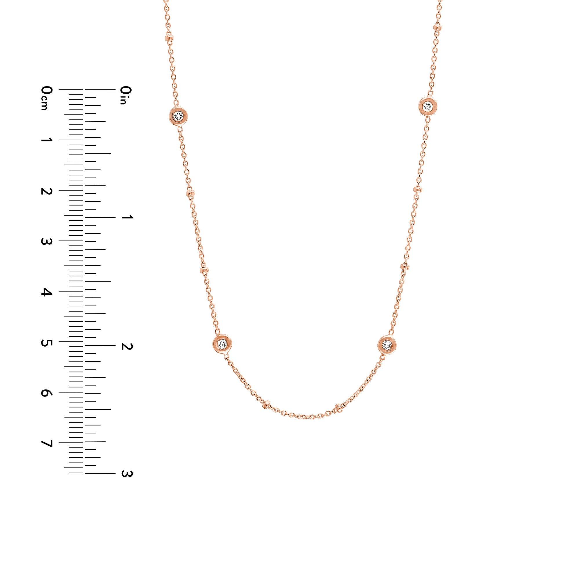 Diamond Bezels and Beads Necklace