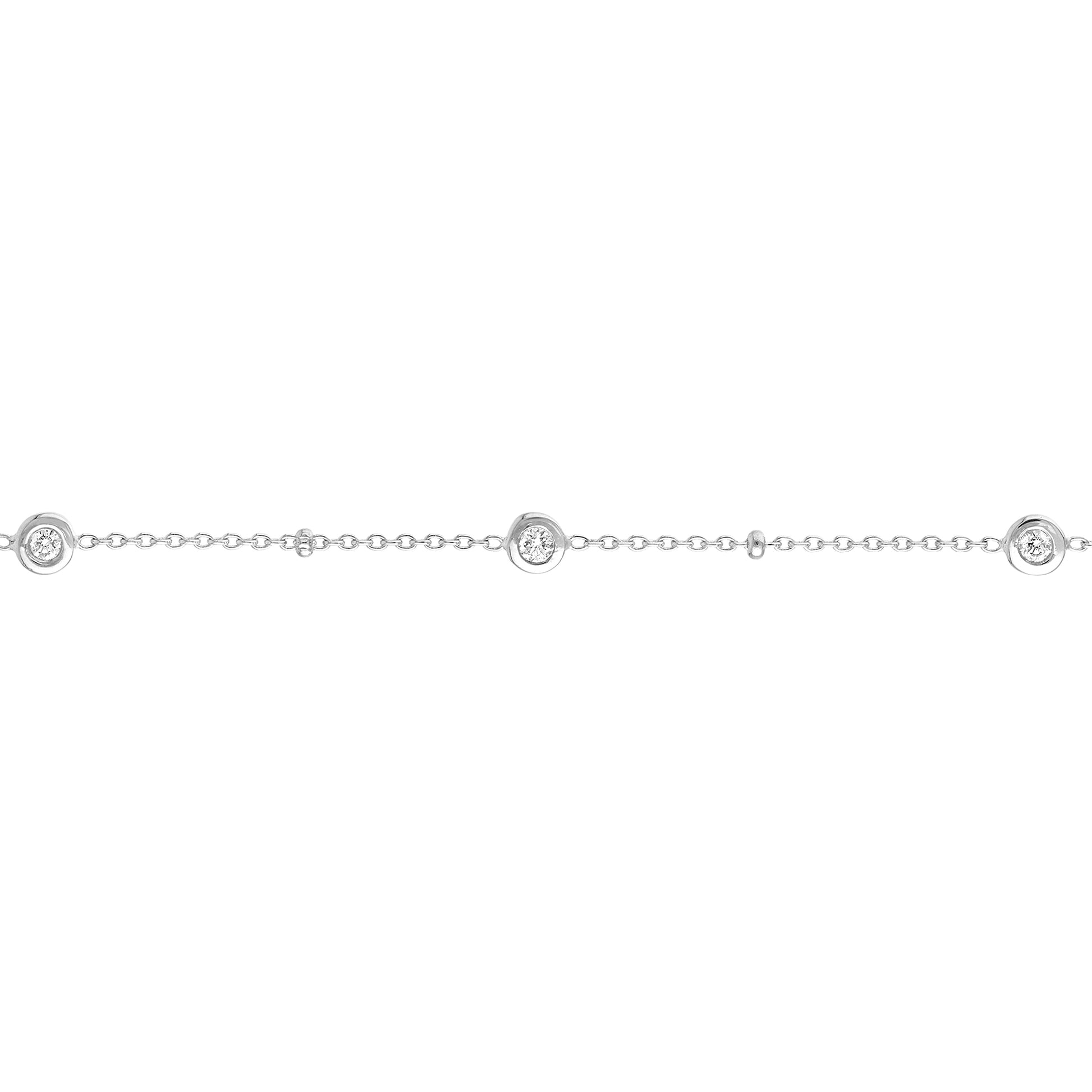 Diamond Bezels and Beads Bracelet