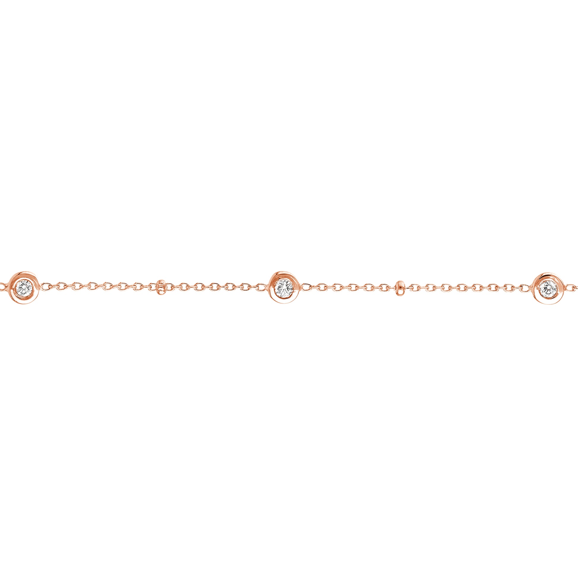 Diamond Bezels and Beads Bracelet