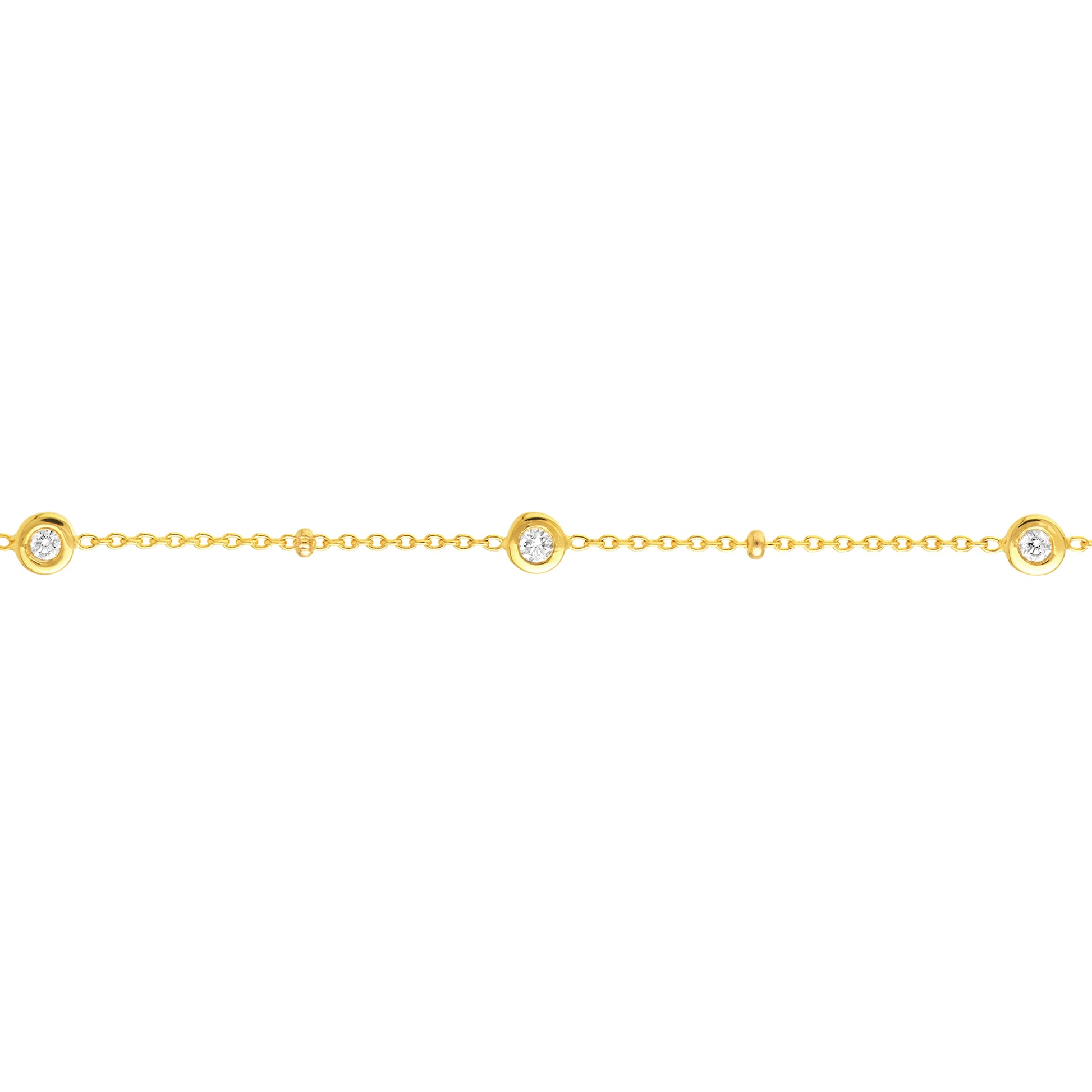 Diamond Bezels and Beads Bracelet