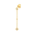 Drop Earrings with Diamond Bezels and Beads