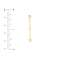 Drop Earrings with Diamond Bezels and Beads