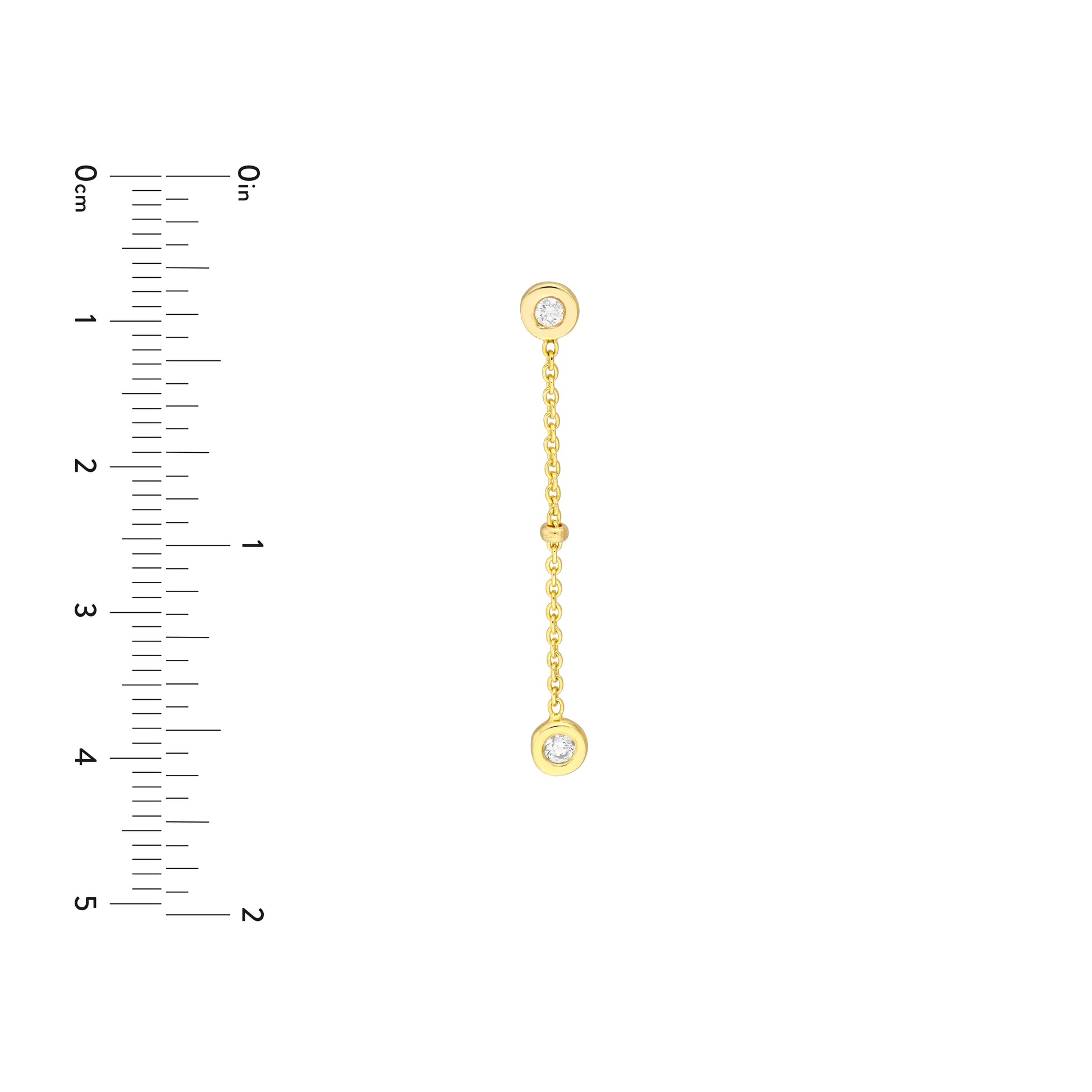 Drop Earrings with Diamond Bezels and Beads