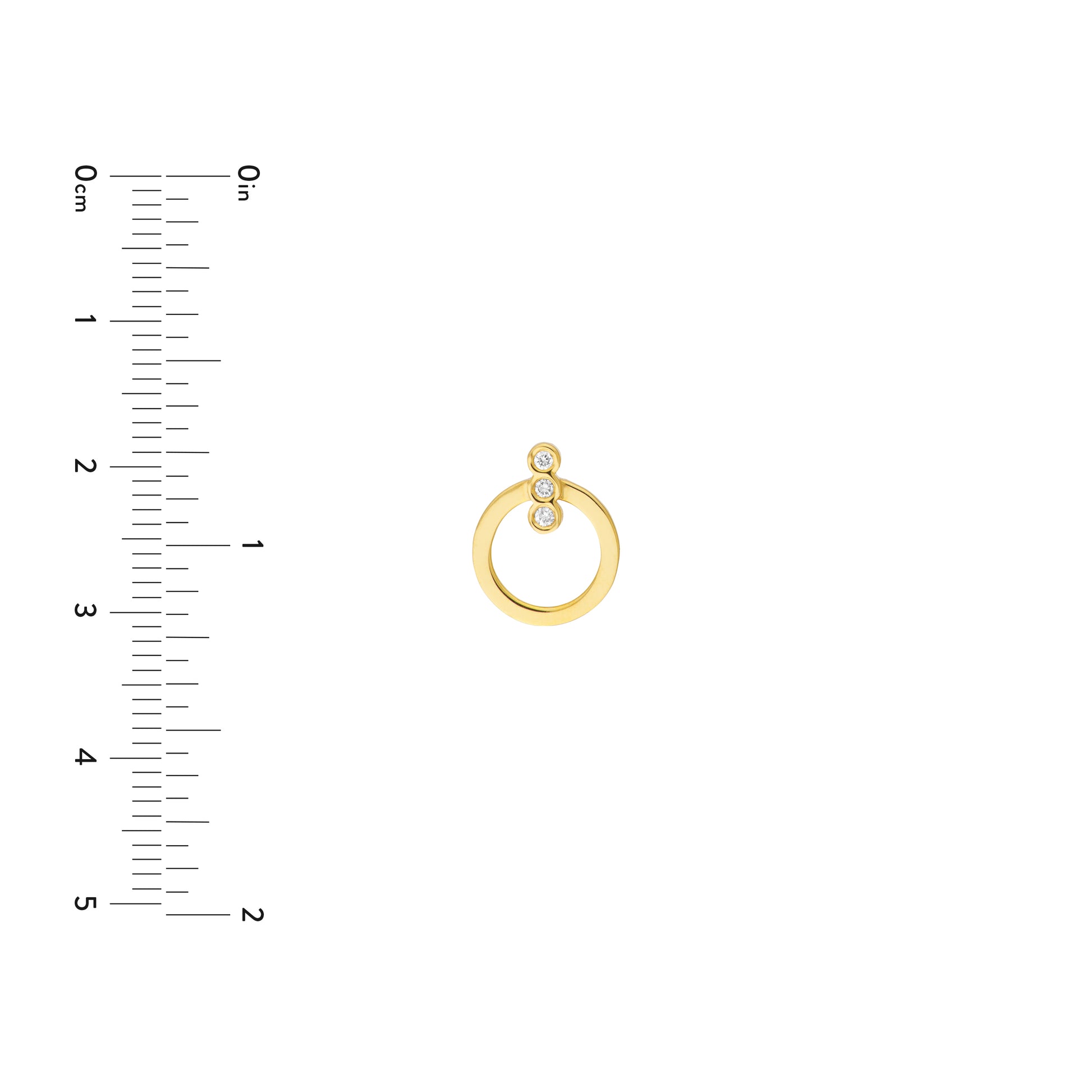 Diamond Bezel Bar Door Knocker Earrings