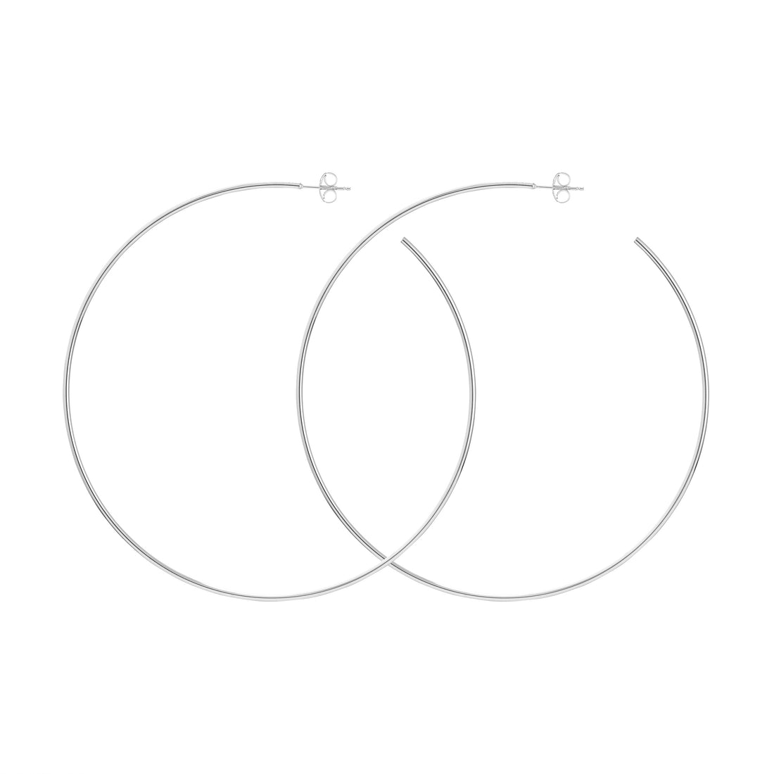 75mm x 1.15mm Hoop Post Earrings