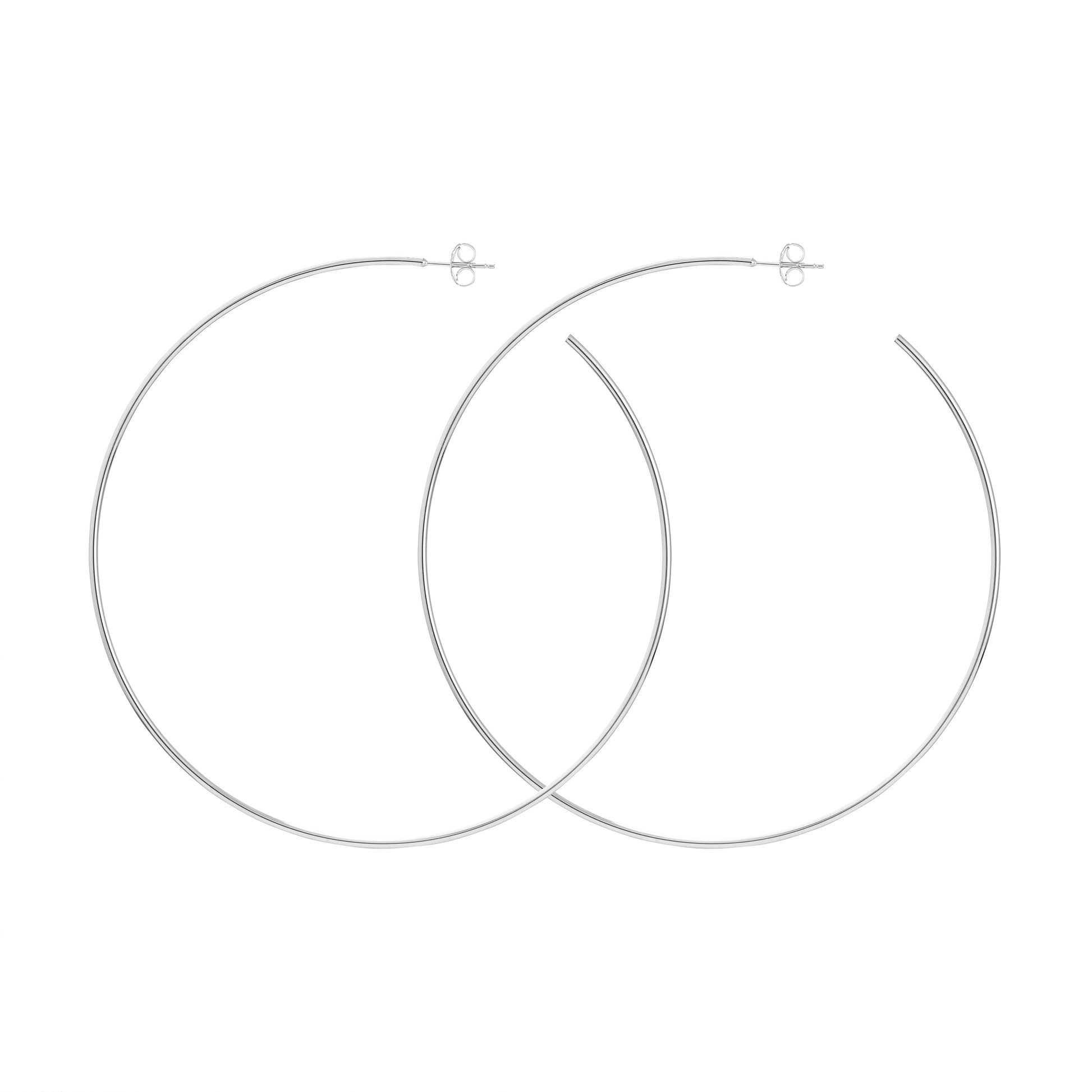 75mm x 1.15mm Hoop Post Earrings