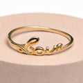 Cursive Love Ring