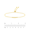 Graduated 1/10tcw Diamond Bezel Bolo Bracelet