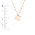Engravable Disc Pendant Necklace