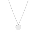 Engravable Disc Pendant Necklace