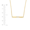 Diamond Bezels and Bars Adjustable Necklace