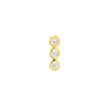 1/15tcw Diamond Bezel Trio Stud Earrings