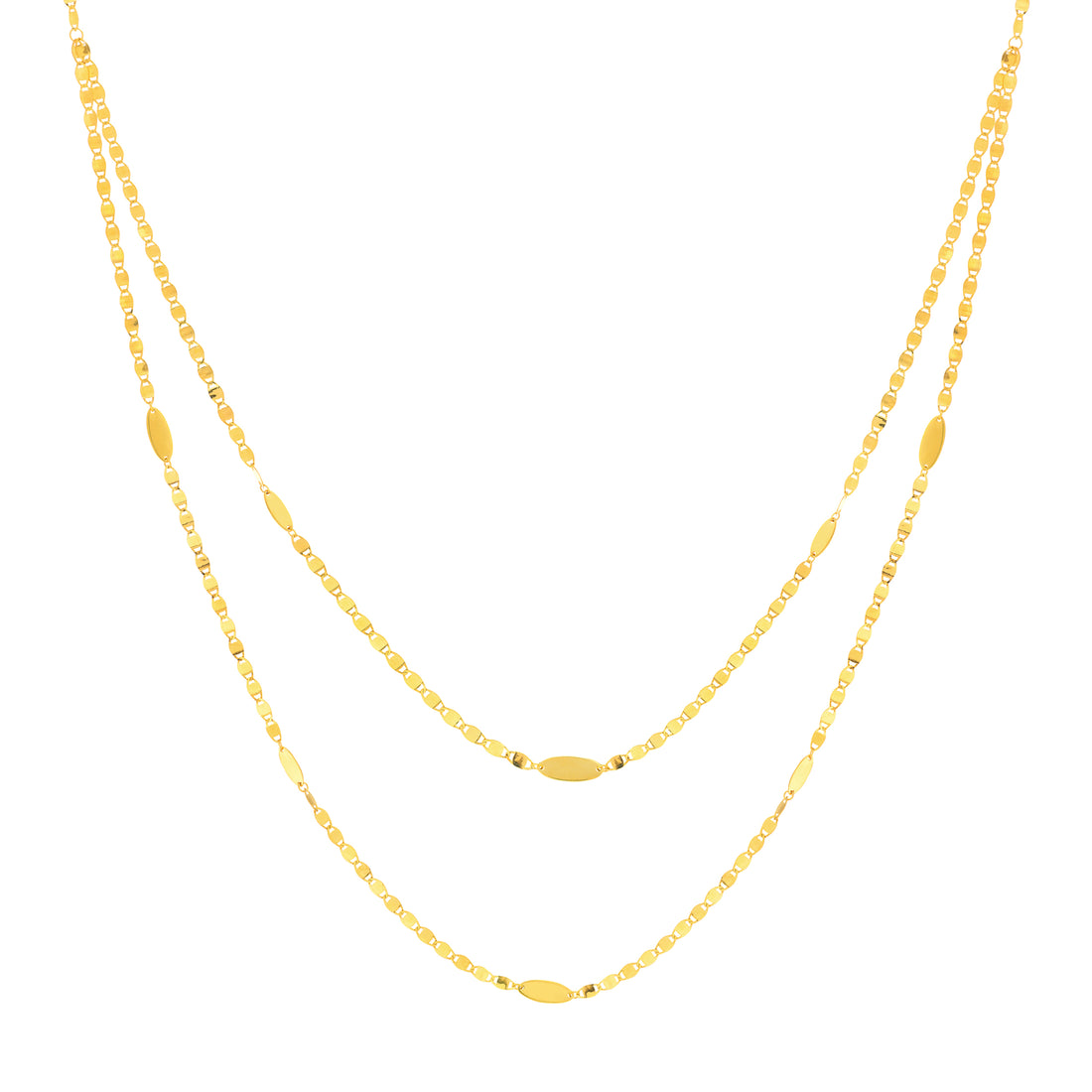 Valentino and Marquise Layered Duet Necklace