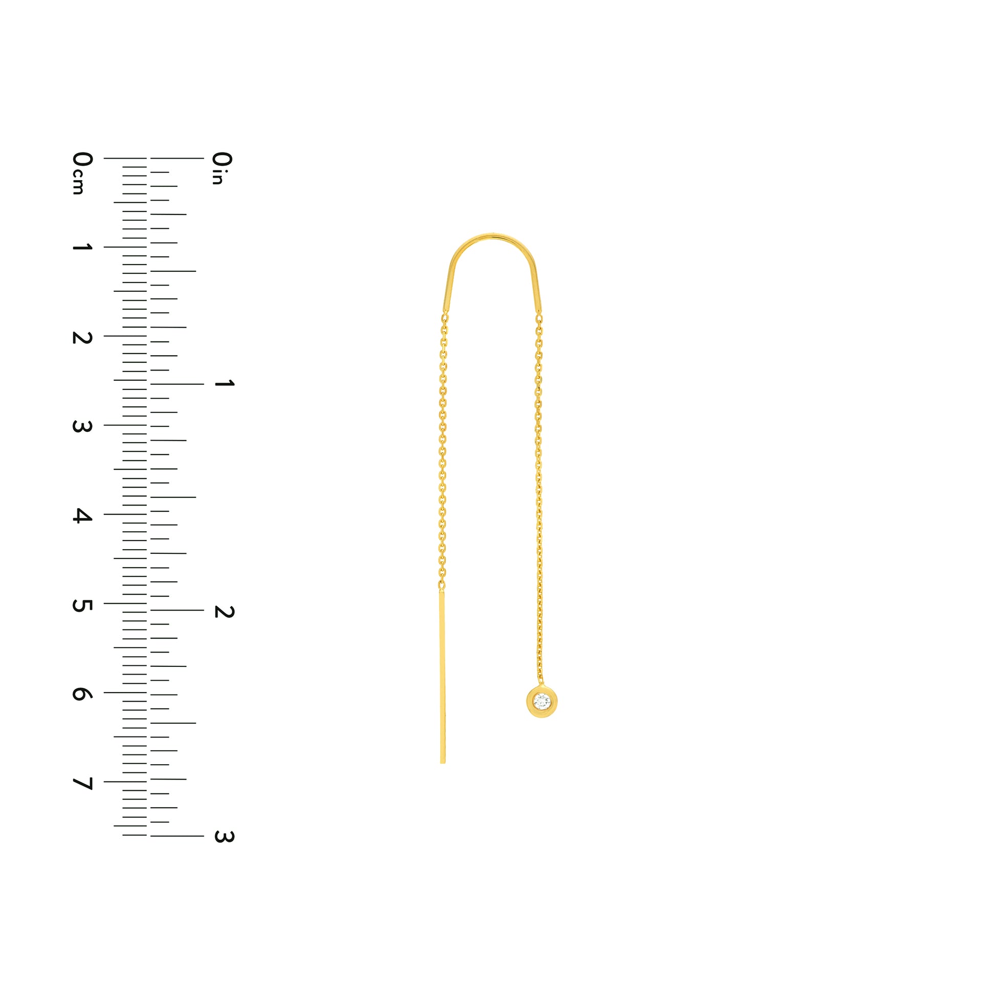 1/20tcw Diamond Bezel Threader Earrings
