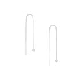 1/20tcw Diamond Bezel Threader Earrings