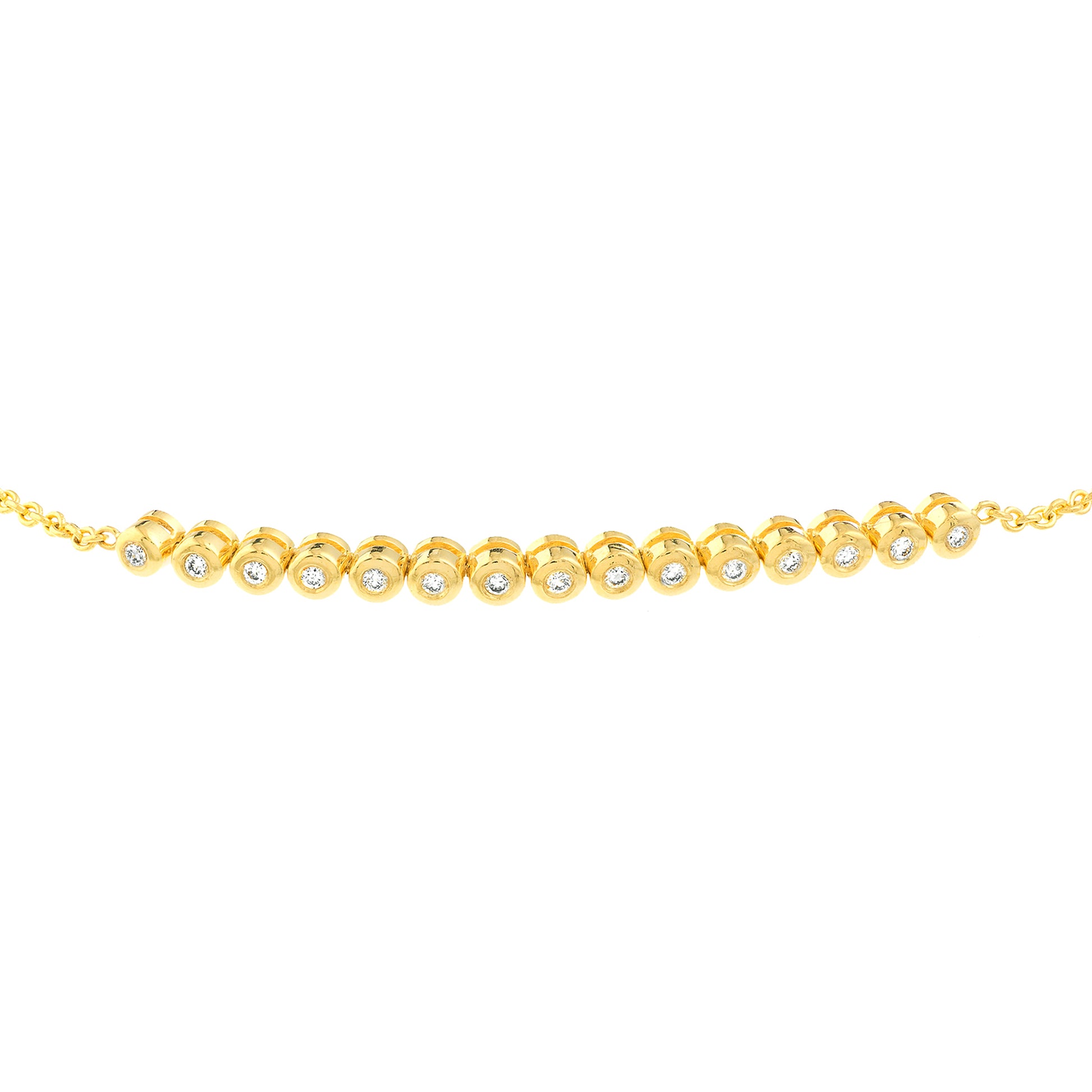 1/5tcw Diamond Bezel Tennis Bolo Bracelet
