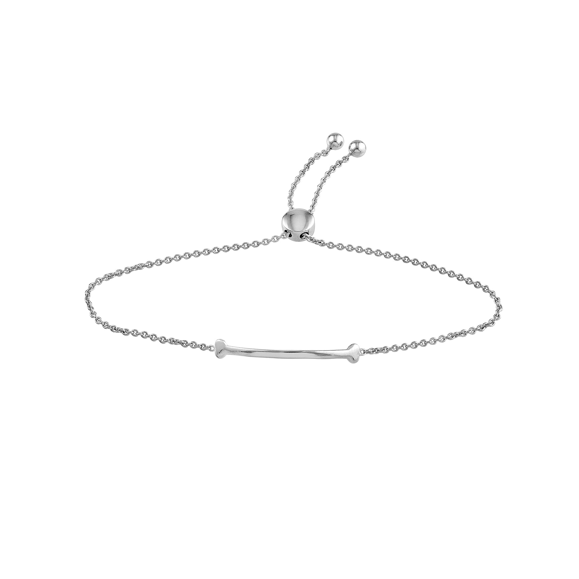 Sterling Silver Dog Bone Bolo Bracelet