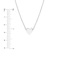 Plated Sterling Silver Polished Heart Necklace