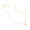 Curved Cross Adjustable Necklace