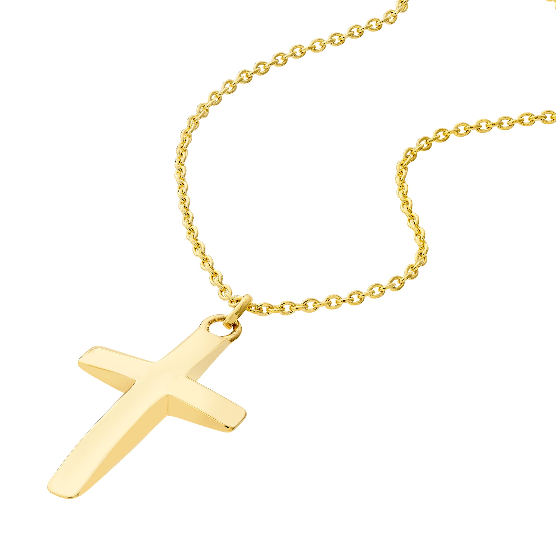 Curved Cross Adjustable Necklace