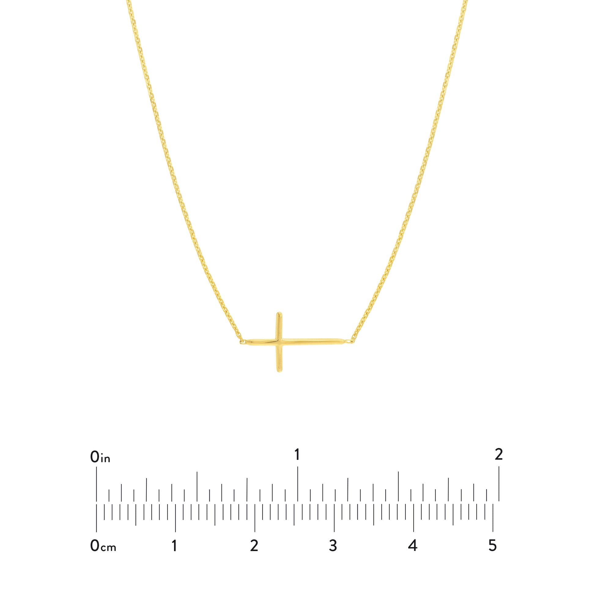 E2W Mini Cross Adj Necklace