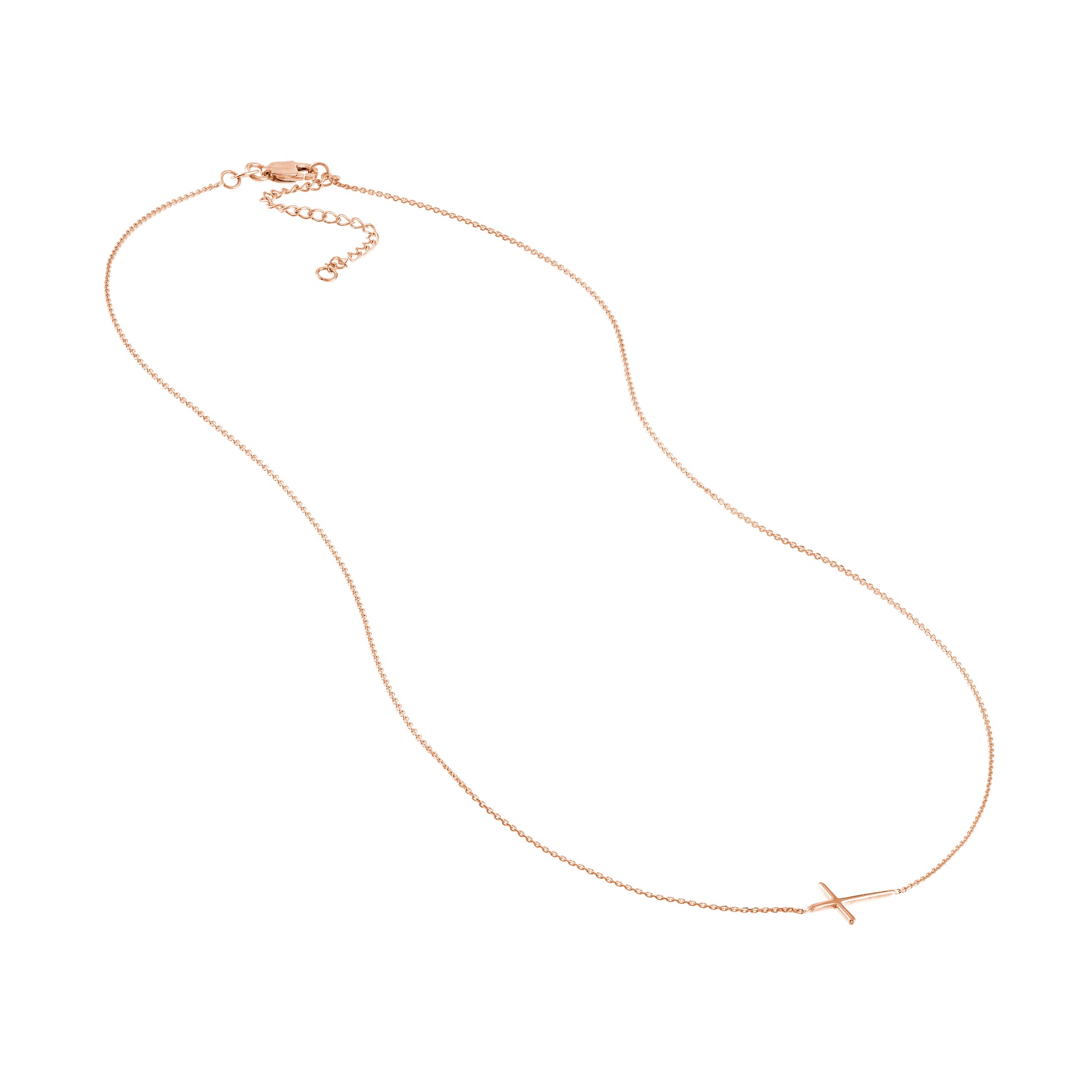 E2W Mini Cross Adj Necklace