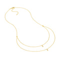 Diamond Drops Necklace on D/C Bead Chain