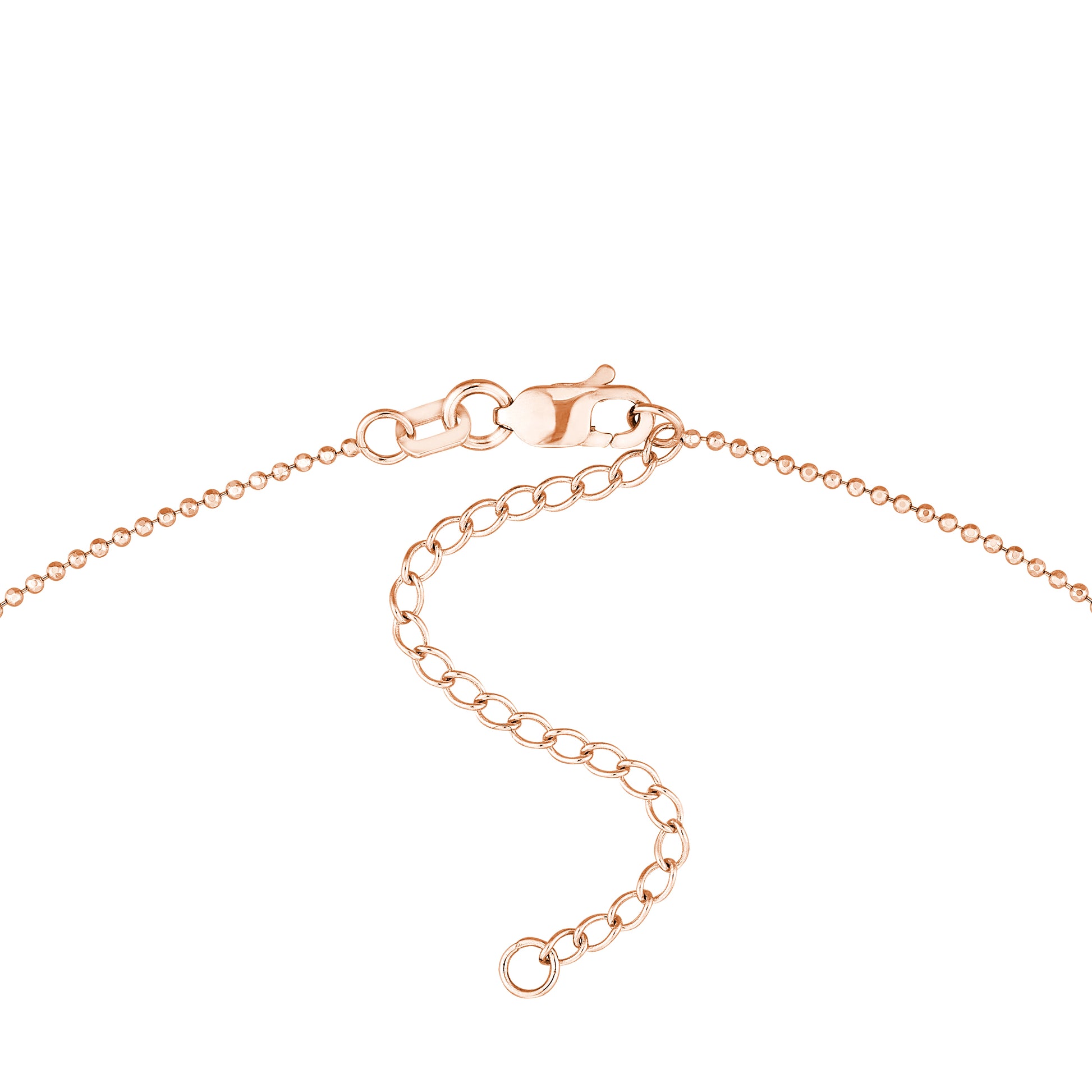 Diamond Drops Necklace on D/C Bead Chain