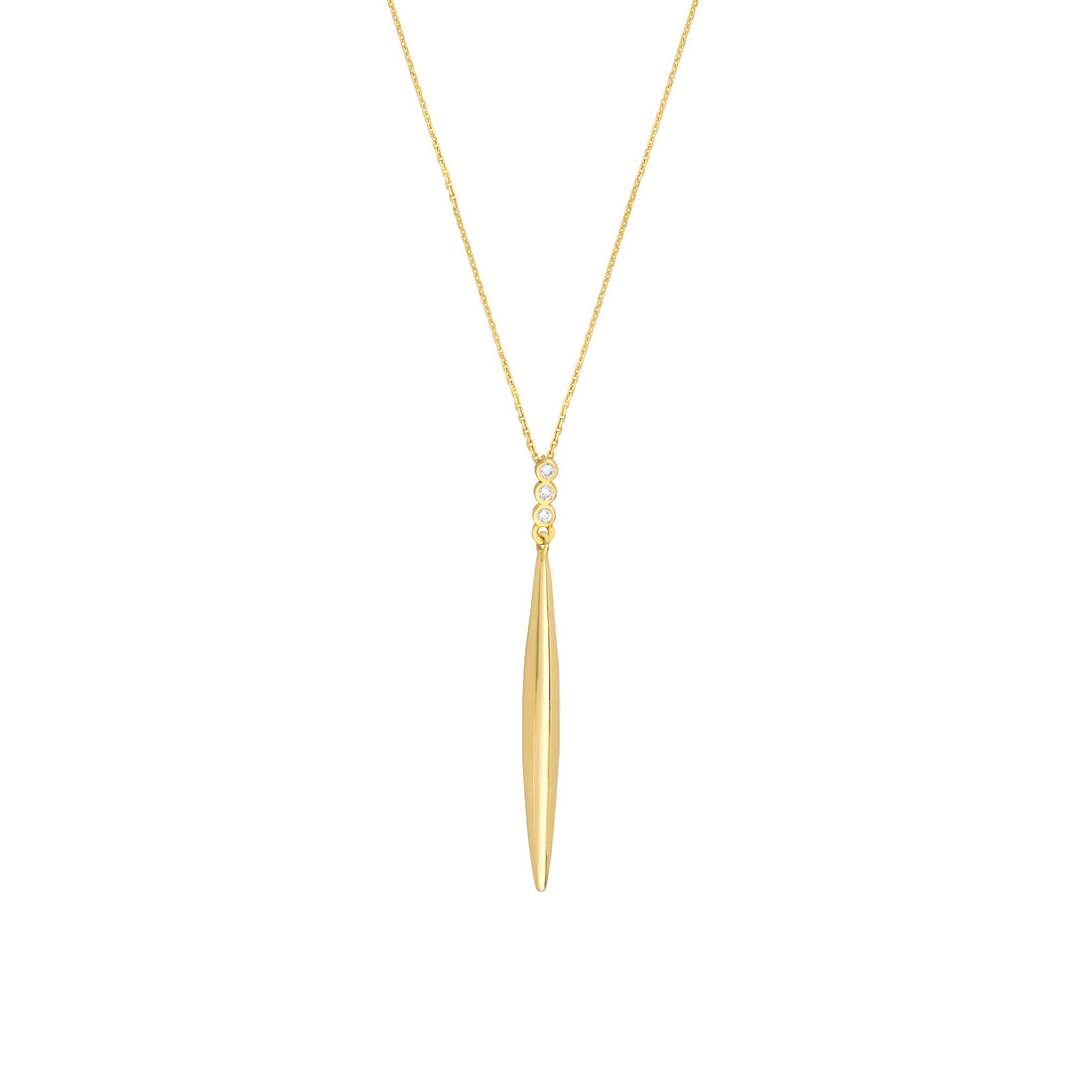 Diamond Trio Bombe Marquise Drop Necklace
